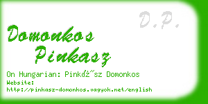 domonkos pinkasz business card